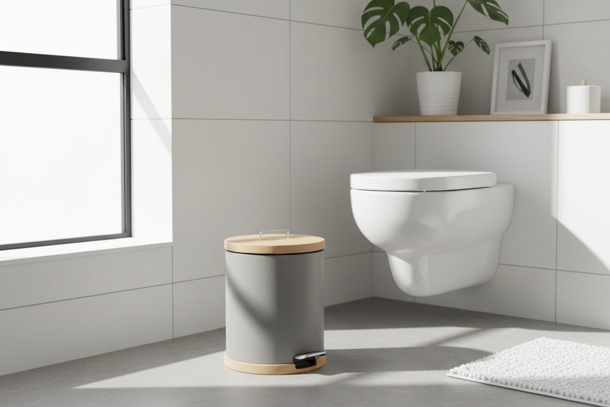 Découvrez notre poubelle salle de bain scandinave alliant fonctionnalité et élégance. Un accessoire pratique qui sublime votre espace tout en facilitant votre quotidien.