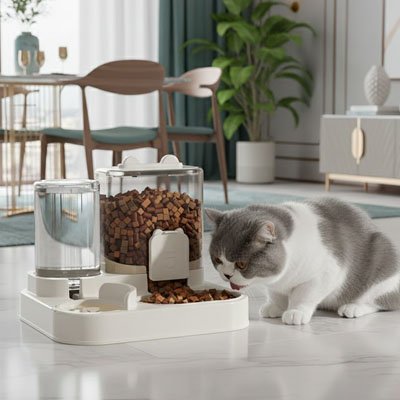 Distributeur de croquettes pour Chat