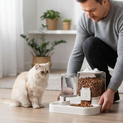 Distributeur de croquettes pour Chat