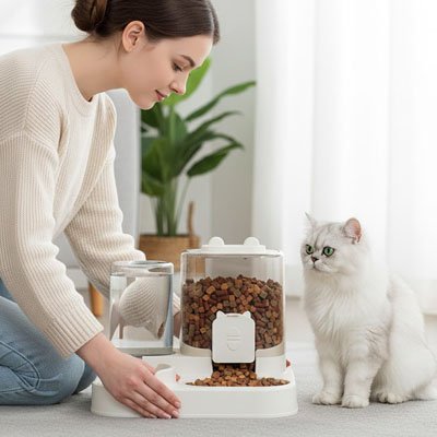 Distributeur de croquettes pour Chat